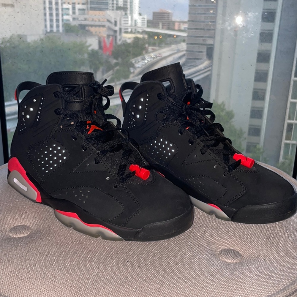 Gently used Jordan 6 Retro Infrared Black (2014)
